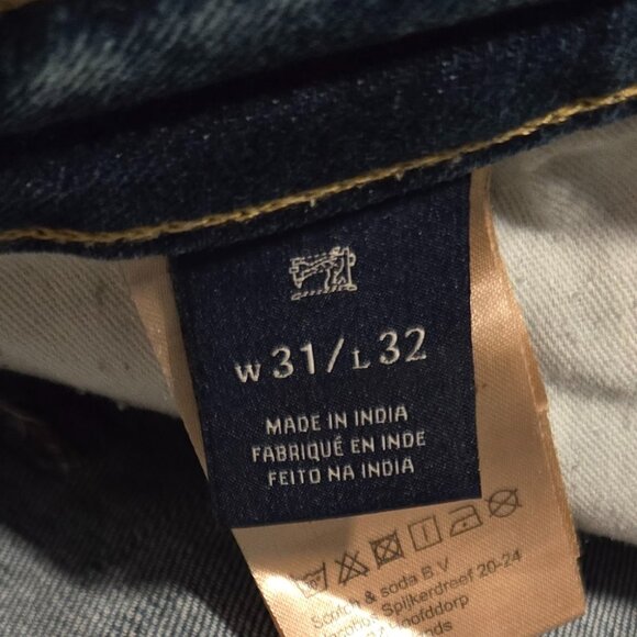 SCOTCH & SODA SKIM ACID WASH SKINNY JEANS US 31/32 - Picture 4 of 7